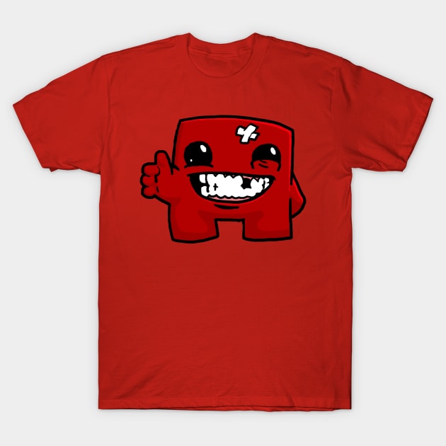 Injured Super Meat Boy T-Shirt by tooner96